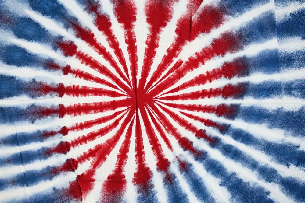 Abstract Folk Dyed Striped Motif shibori pattern dye flag.