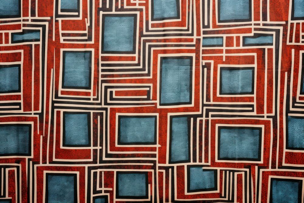 Block print geometric pattern painting art home decor.