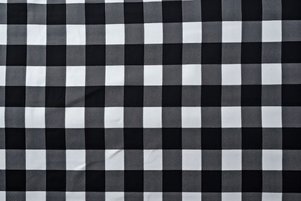 Black gingham pattern tablecloth tartan plaid.