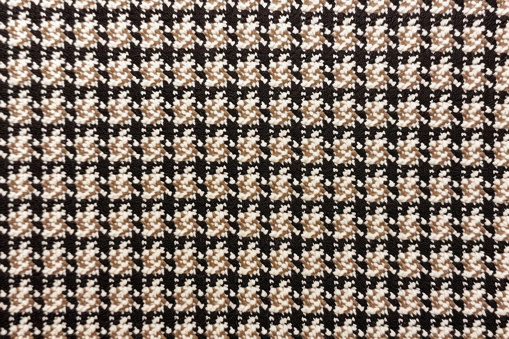 Check and tweed seamless houndstooth pattern texture woven rug.