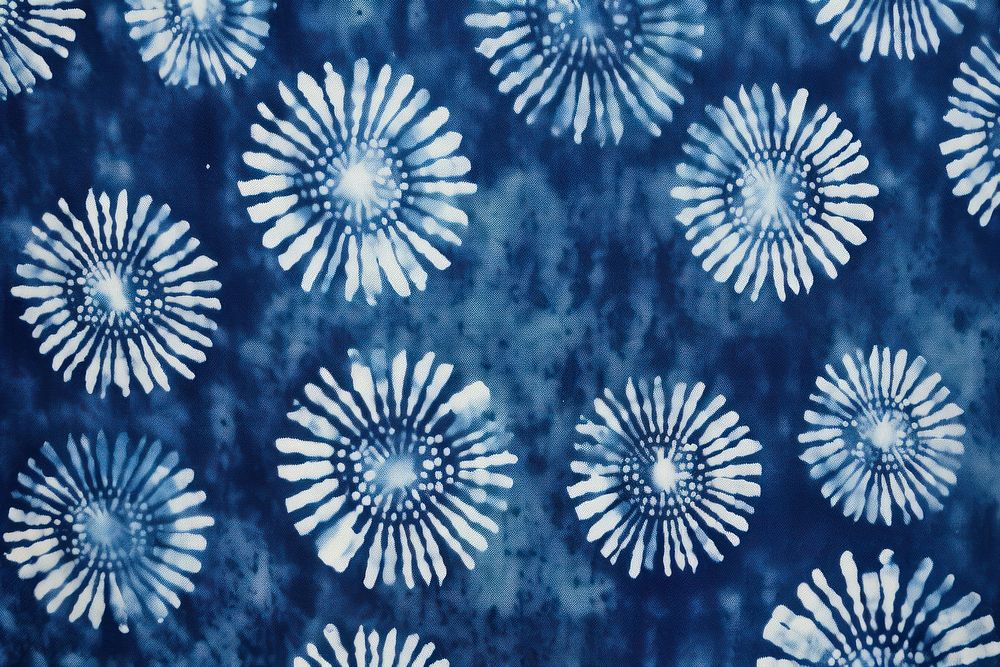 Floral Dot Motif Dyed In Mottled White And Deep Indigo Shades shibori pattern accessories accessory outdoors.