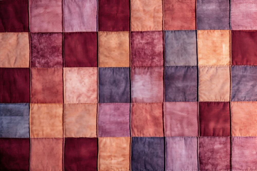 Framed square quilt block pattern texture velvet home decor.