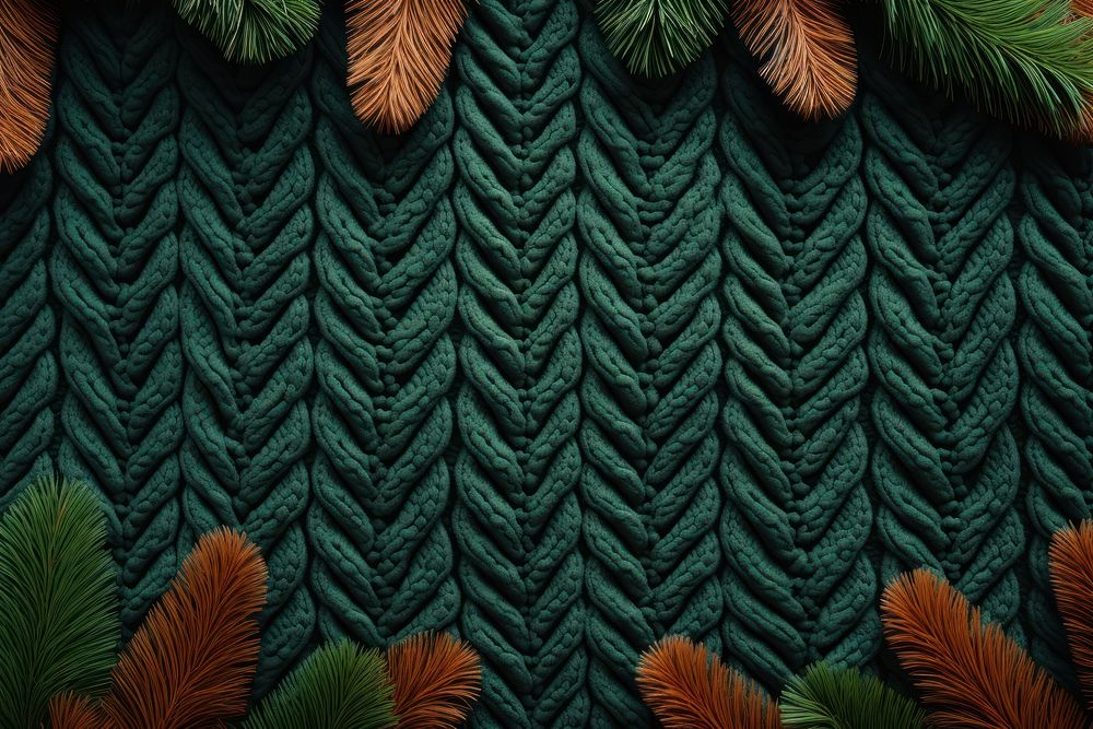 Knit pine texture accessories vegetation.