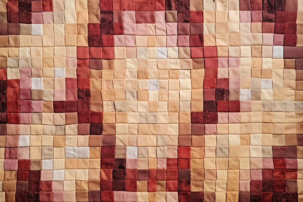Log cabin quilt block pattern patchwork.
