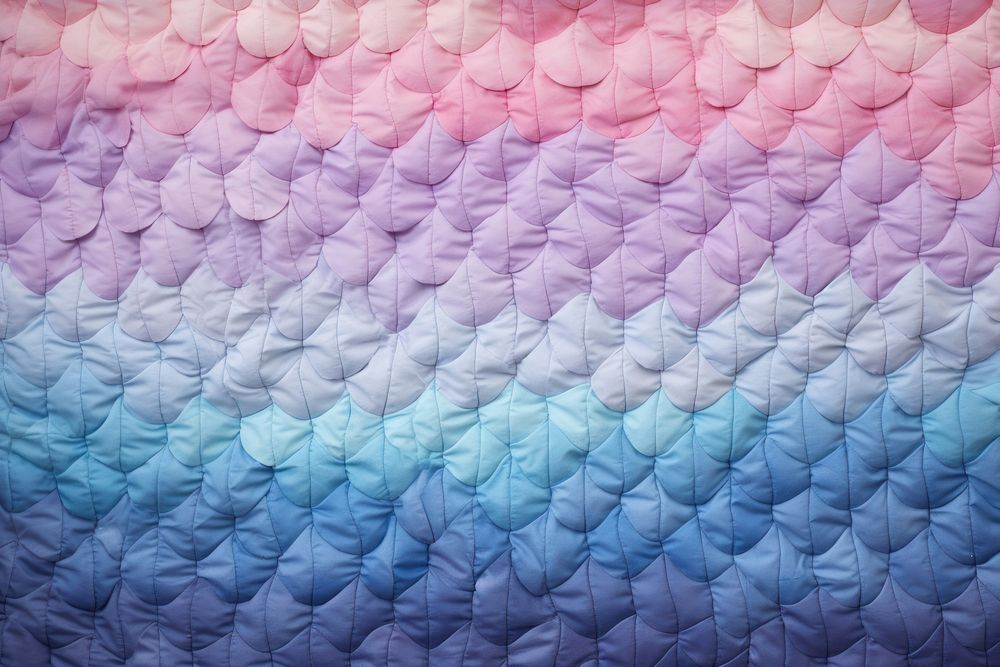 Ombre puff quilt pattern texture blanket.