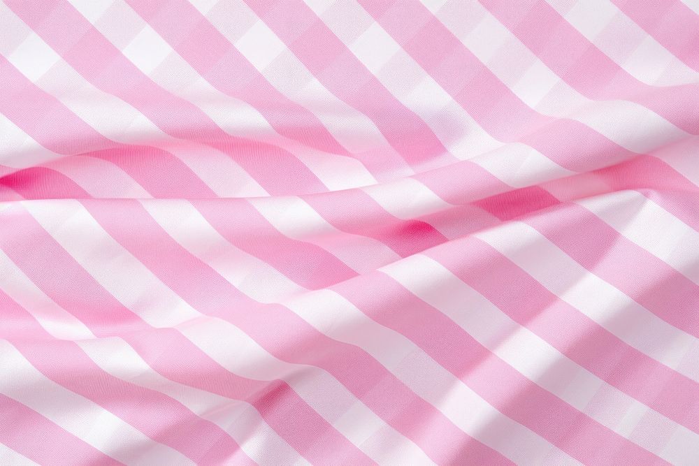 Pink gingham pattern tablecloth.