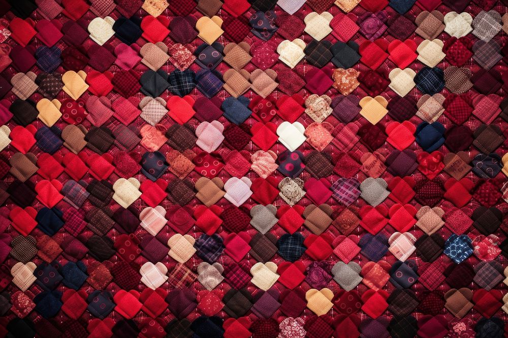 Pixel heart quilt pattern accessories accessory patchwork.