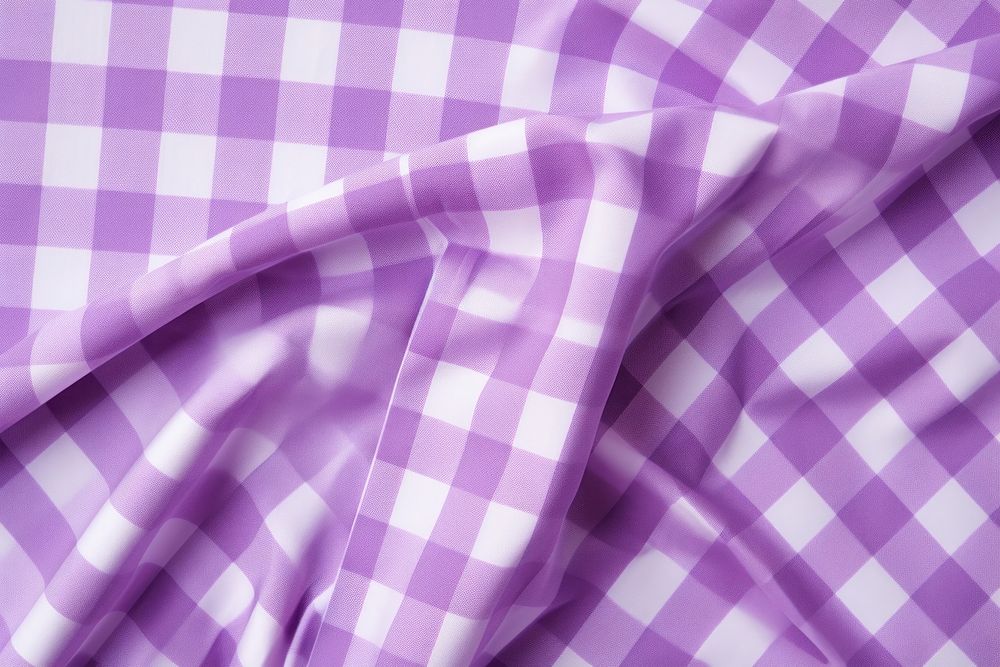 Purple gingham pattern person human silk.