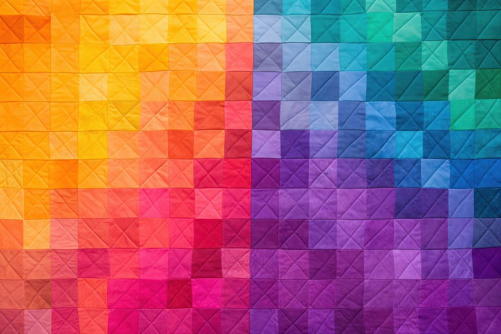 Rainbow remix quilt pattern texture purple.