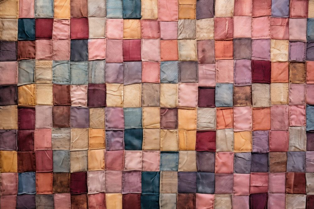 Stepping stoned quilt block pattern texture patchwork art.