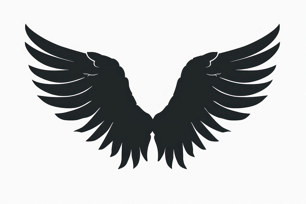 Angel wing icon vulture animal symbol.