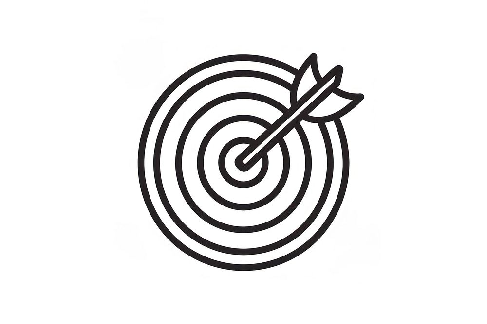 Vector doodle icon with business target dynamite weaponry darts.