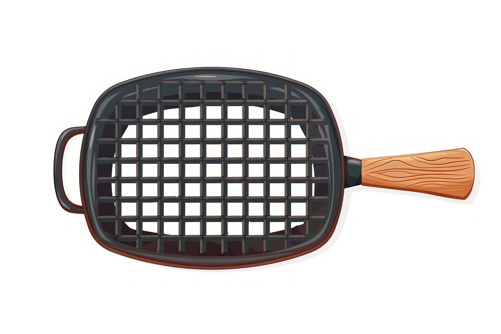 Grill basket with wooden handle cookware wok cooking pan.