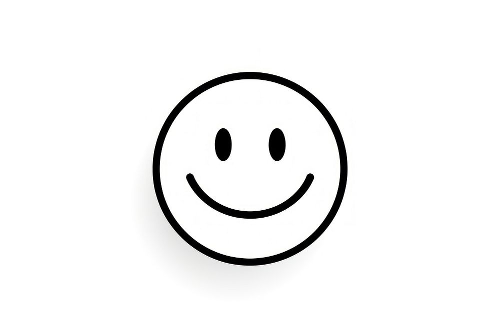 Smile icon stencil disk.