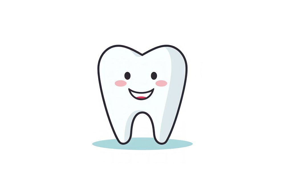 Tooth icon illustrated drawing cartoon.