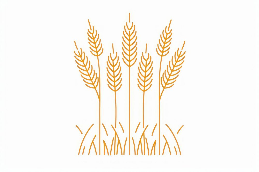 Vector illustration of wheat line icon chandelier vegetation produce.