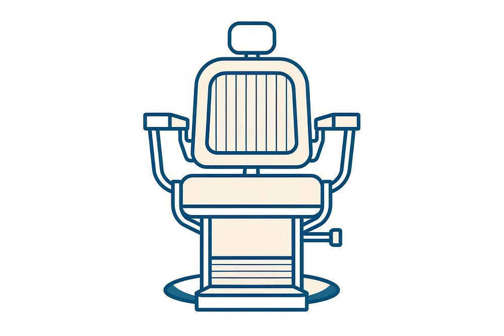 Vector illustration of barber chair line icon  furniture machine.