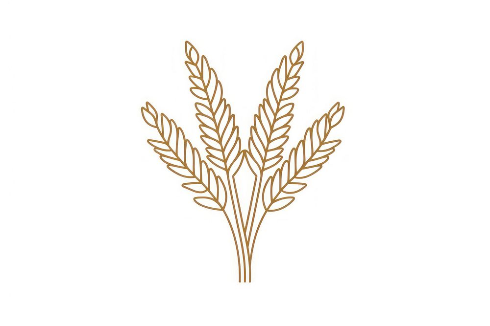 Vector illustration of barley line icon chandelier outdoors produce.