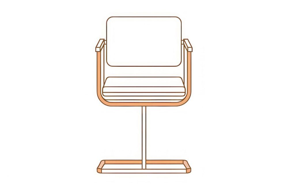 Vector illustration of cantilever Chair line icon chair furniture armchair.