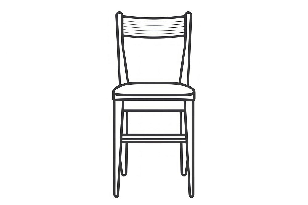 Vector illustration of Chair line icon chair furniture.