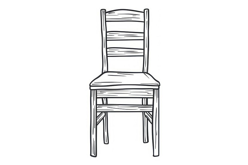 Vector illustration of Chair line icon chair illustrated furniture.