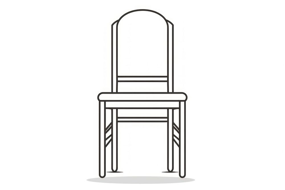 Vector illustration of chair liner line icon furniture cabinet.