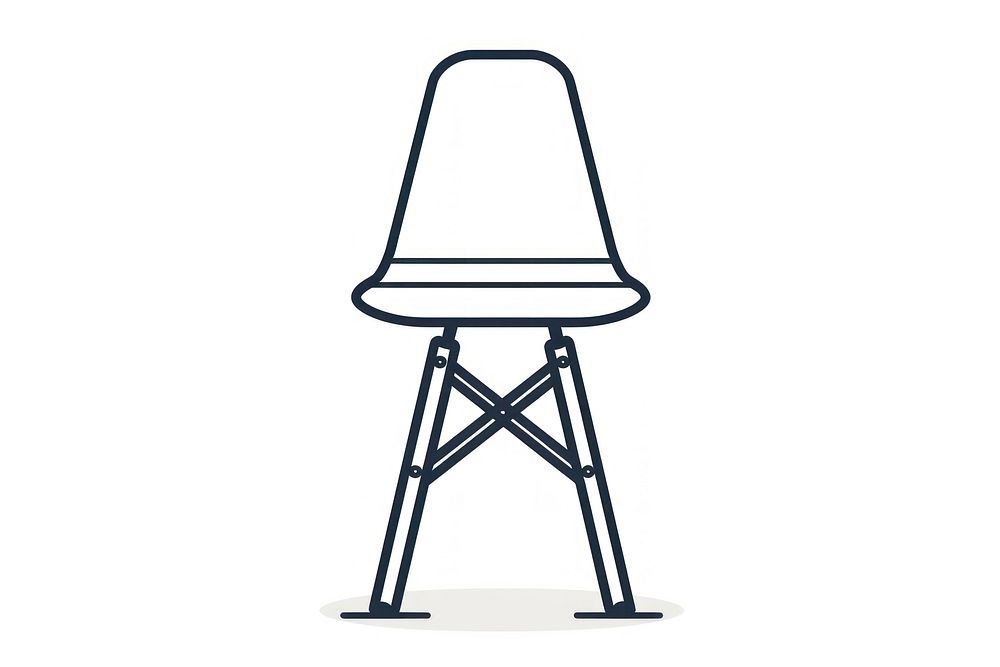 Vector illustration of chair liner line icon furniture lamp.