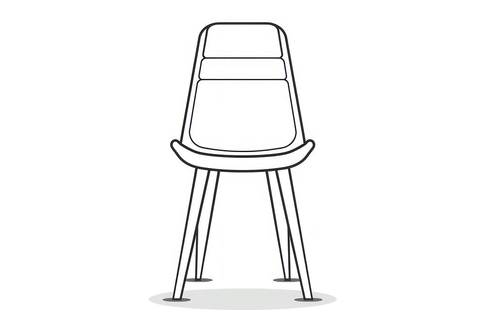 Vector illustration of dining room chair line icon furniture bar stool.