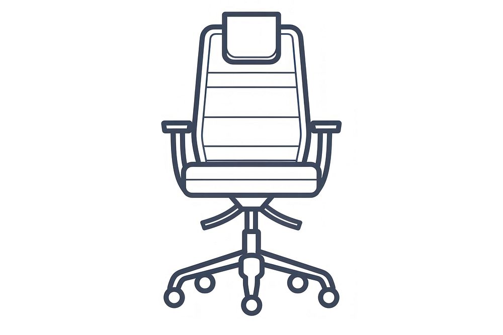 Vector illustration of executive chair line icon furniture.