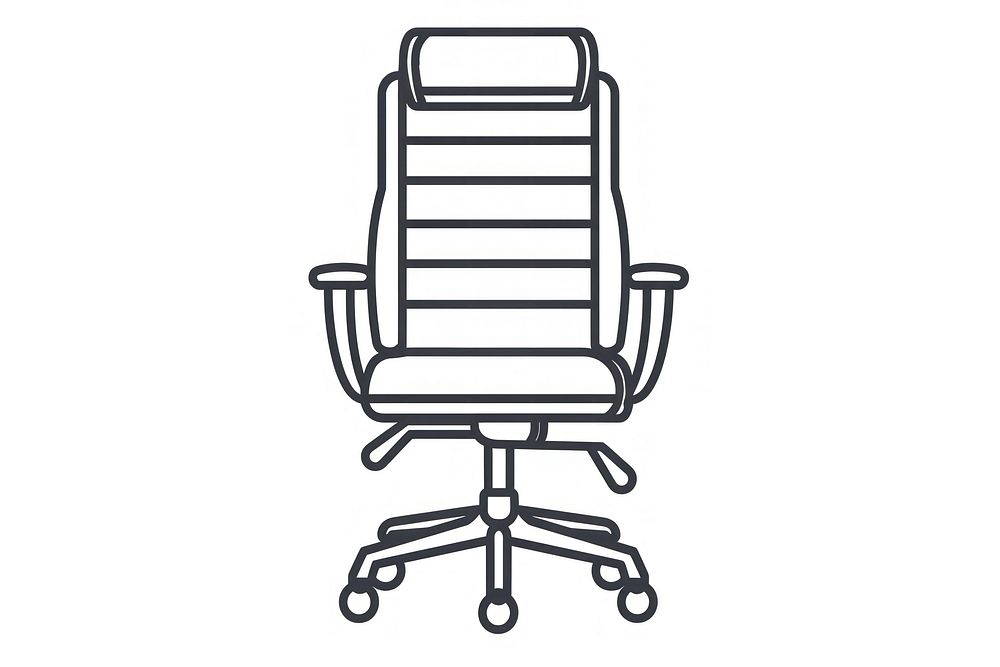 Vector illustration of executive chair line icon furniture home decor.