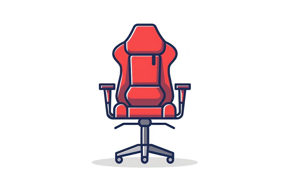 Vector illustration of gaming Chair line icon chair furniture dynamite.