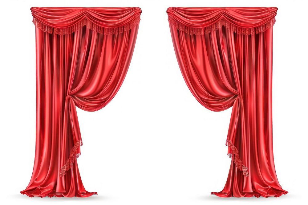 Vector illustration of Red curtains stage clothing apparel.