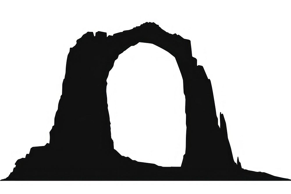 A Arch monolith shape silhouette arch architecture.
