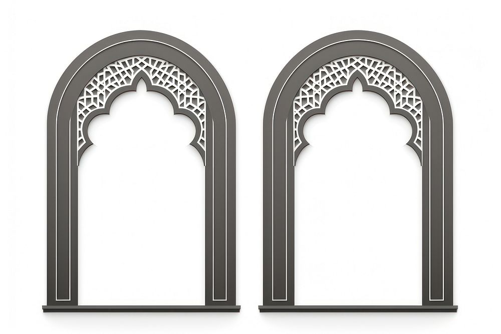 A Arch Islamic door and window shape arch architecture building.