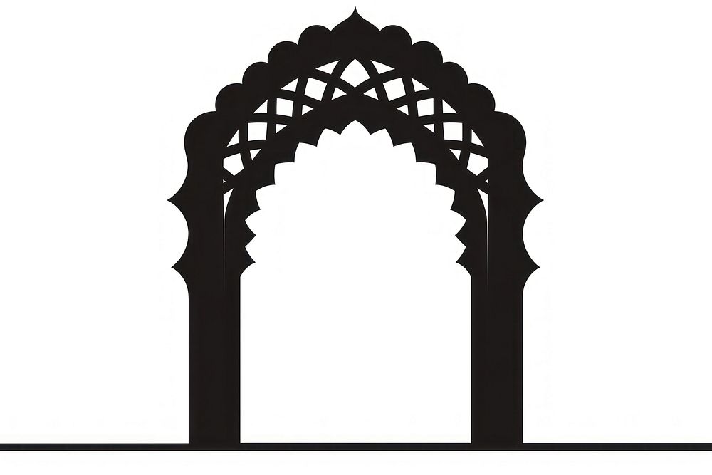 A Arch Islamic door and window shape arch architecture arched.