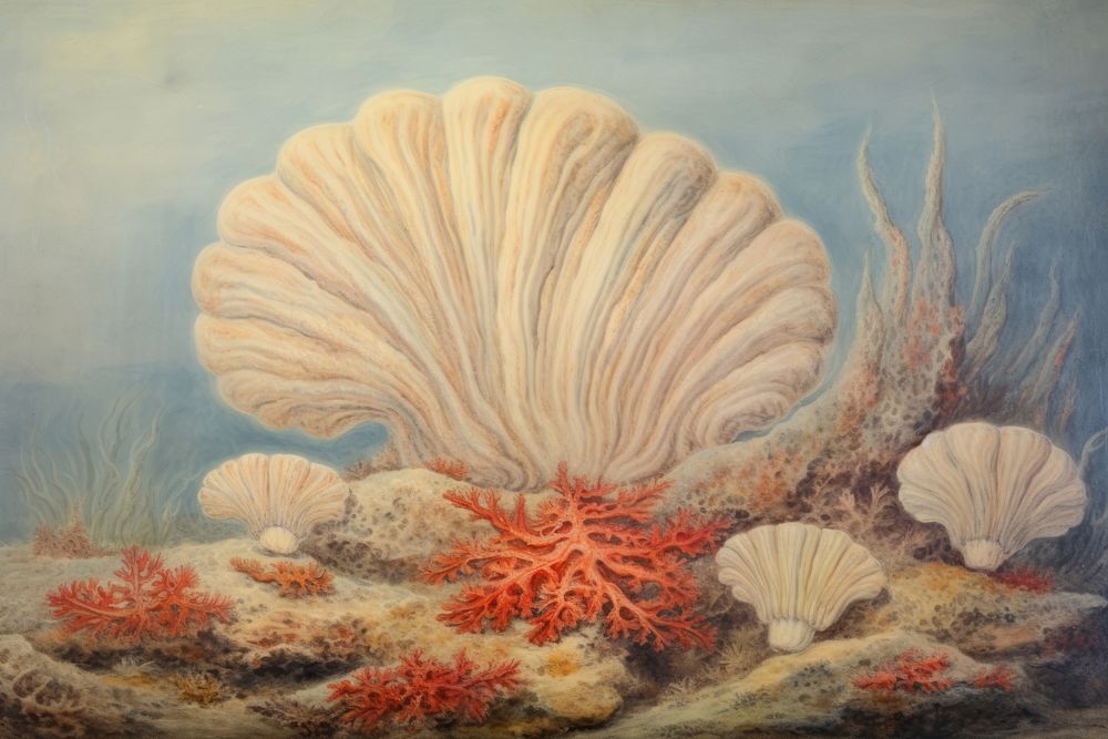 A coral painting art invertebrate.