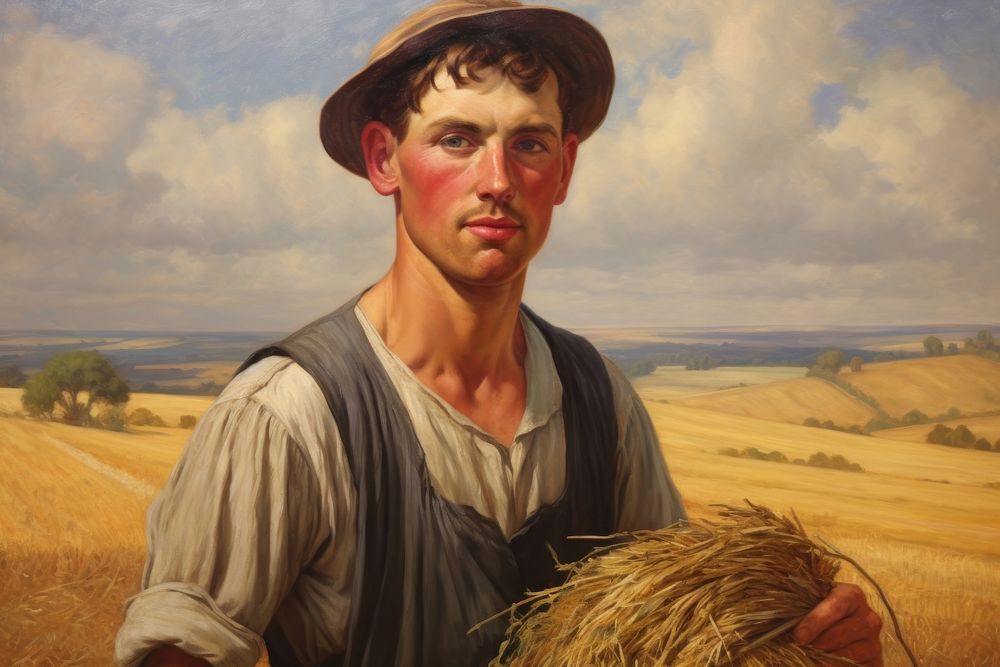 A farmer painting art man.