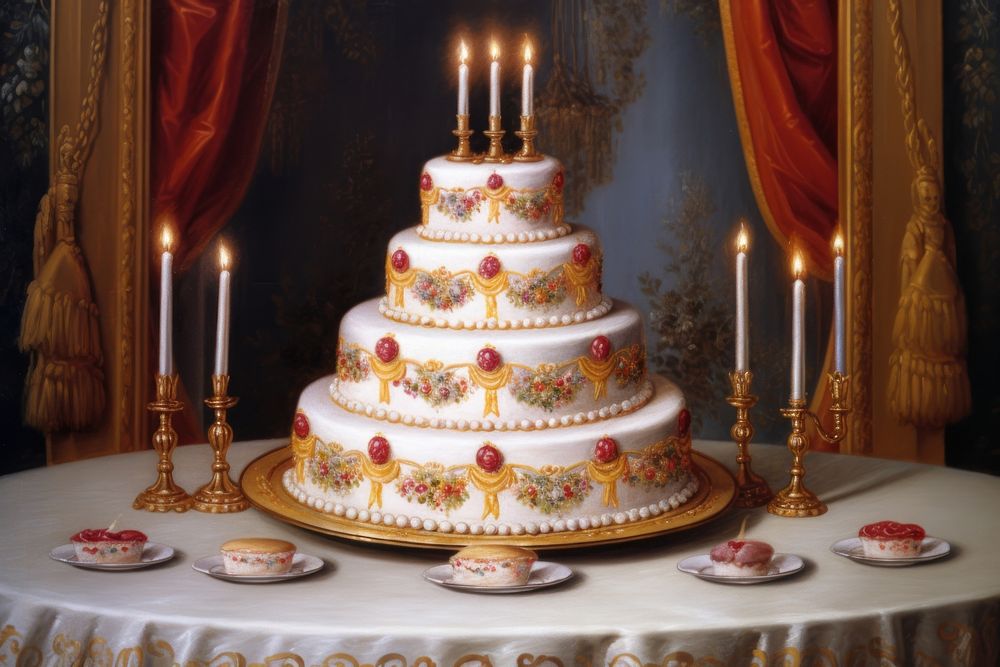 Birthday cake dessert wedding candle.