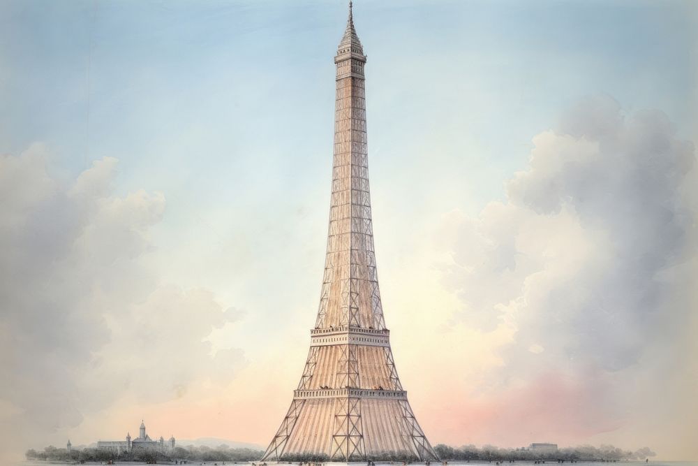 Eiffel tower architecture building monument.