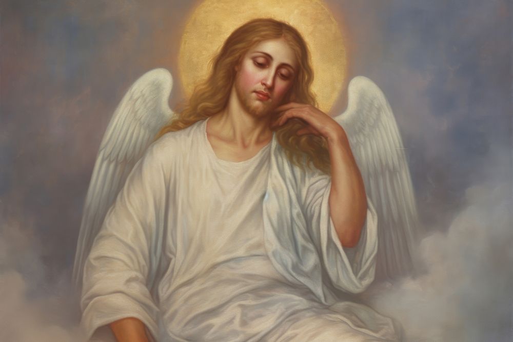 God painting art archangel.