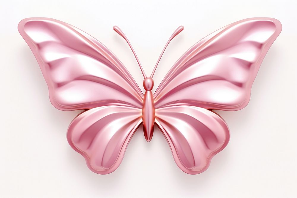 Butterfly pink white background accessories.