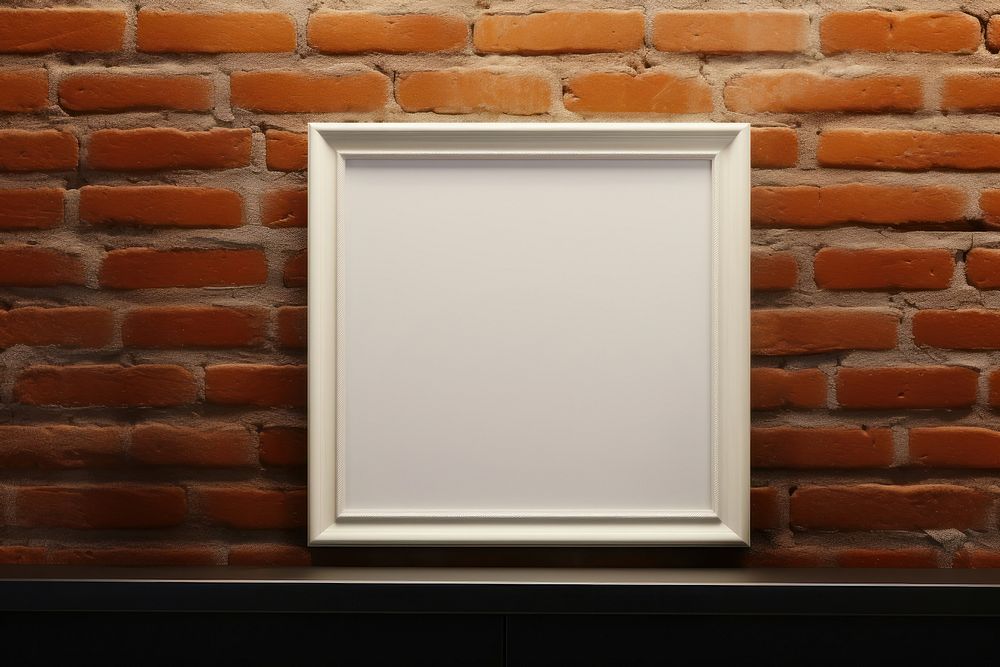 Blank white frame mockup wall architecture building.