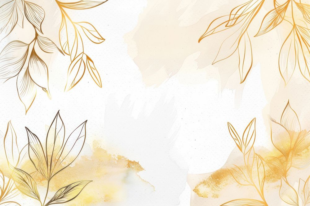 Leaves border frame graphics painting pattern.