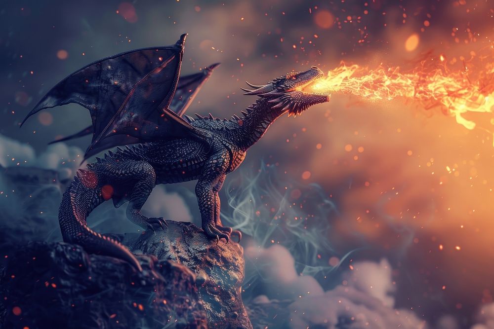 Dragon dragon animal fire.