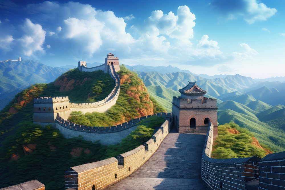 Great wall of china architecture building landmark.