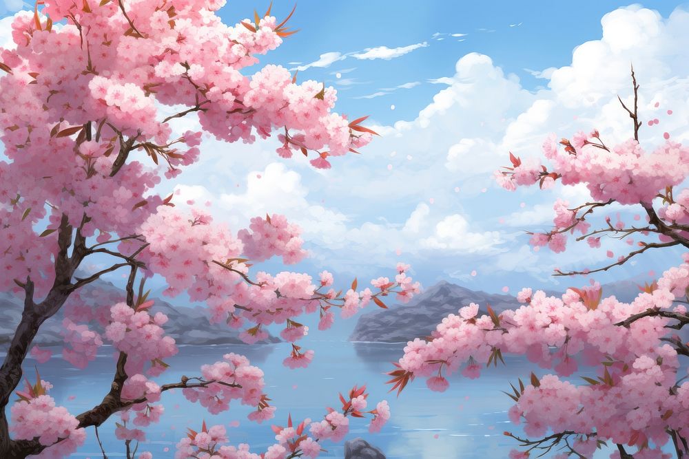 Cherry blossom outdoors flower nature.