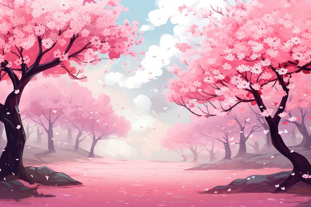 Cherry blossom outdoors painting flower.