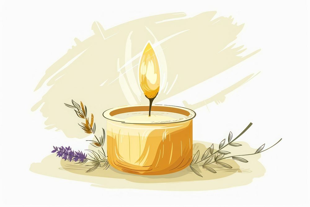 Aromatherapy candle fire lighting.