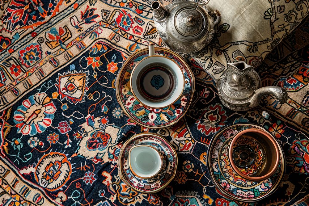 Ottoman painting of antique saucer art accessories.