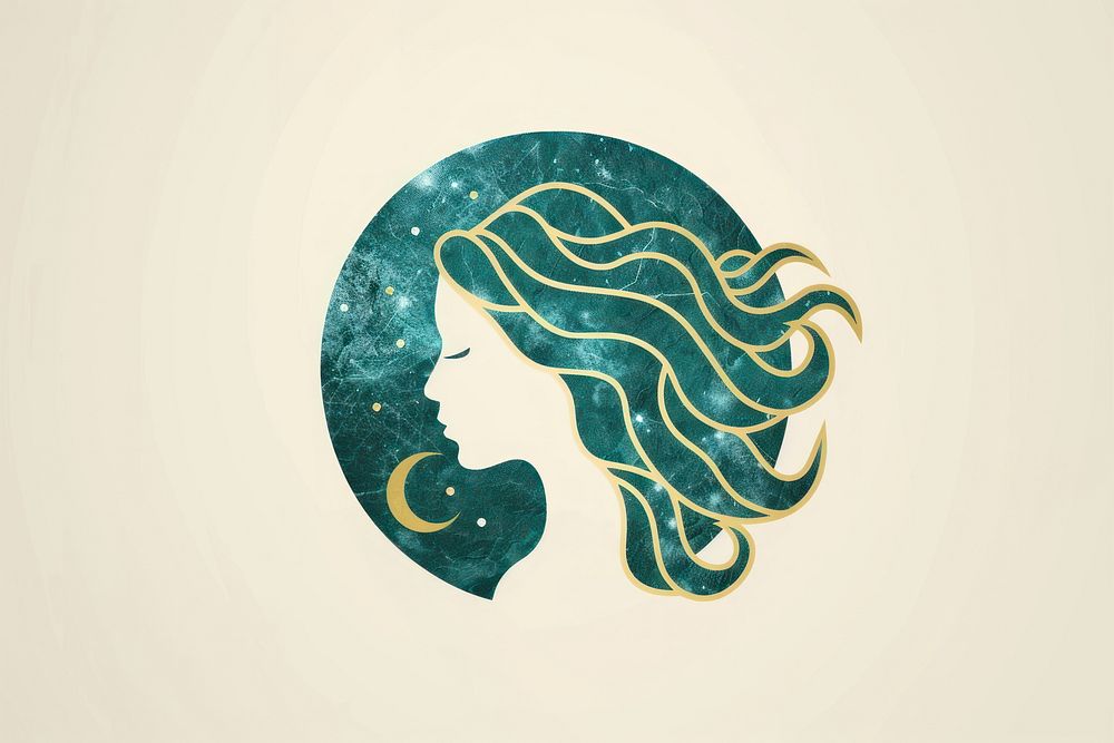 Aquarius astrology shape logo.